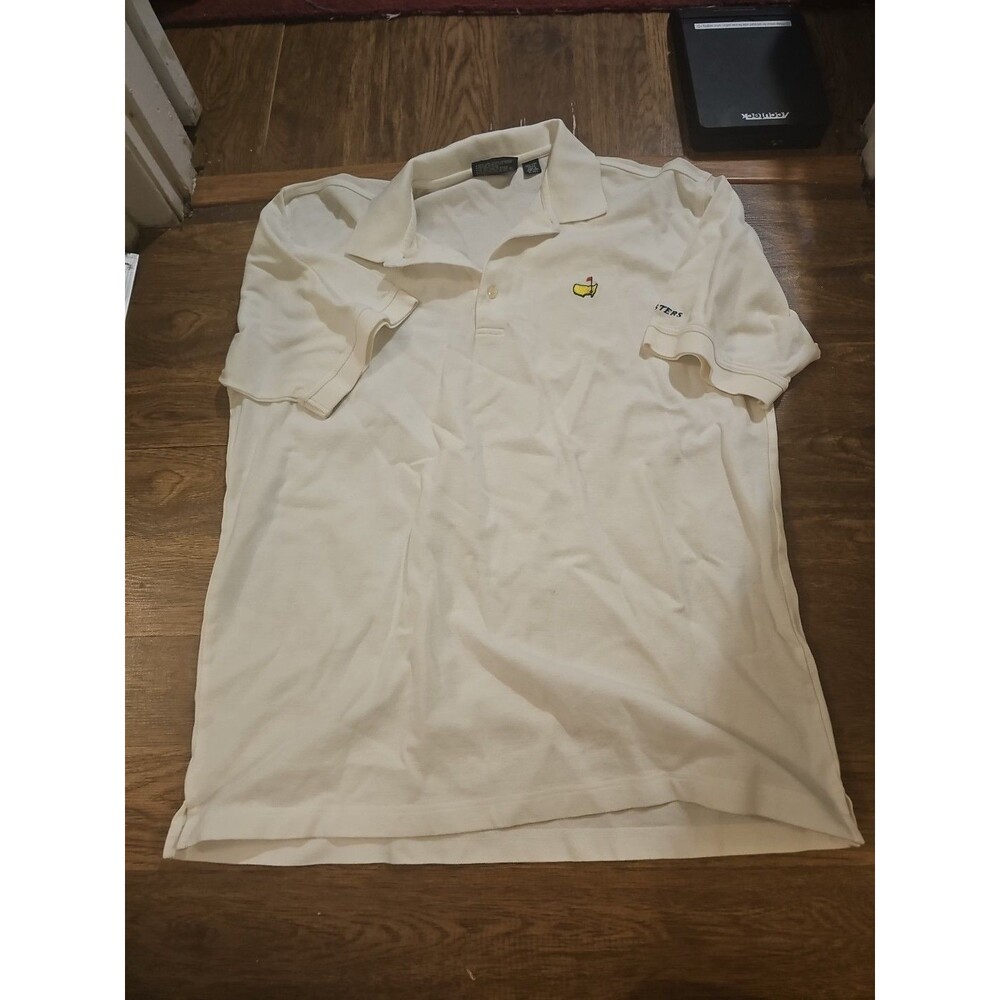 VTG Masters Collection Golf Polo Men's Large White Two-Ply Mercerized Shirt